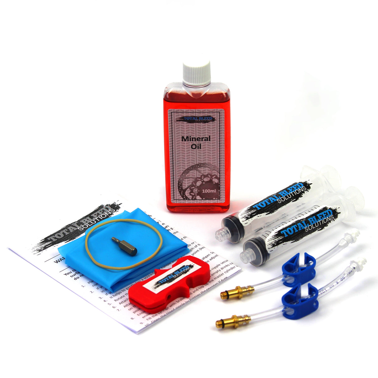 TBS Bleed Kit for Tektro - TRP Bike Brakes with 100ml of Mineral Oil Option