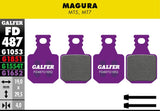 Galfer Disc Brake Pads for Magura MT Series MT5 MT7  - FD487 G1652  Ebike Purple