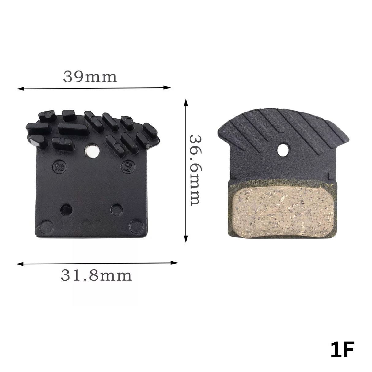 Plaquettes de frein à disque de refroidissement à ailettes TBS pour Shimano J02A SLX Deore XT M8000. (1F)