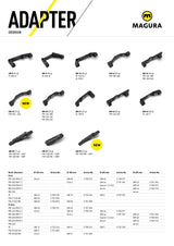 Adaptateur Magura QM 40, comprenant entretoise, vis et rondelles. 2701636