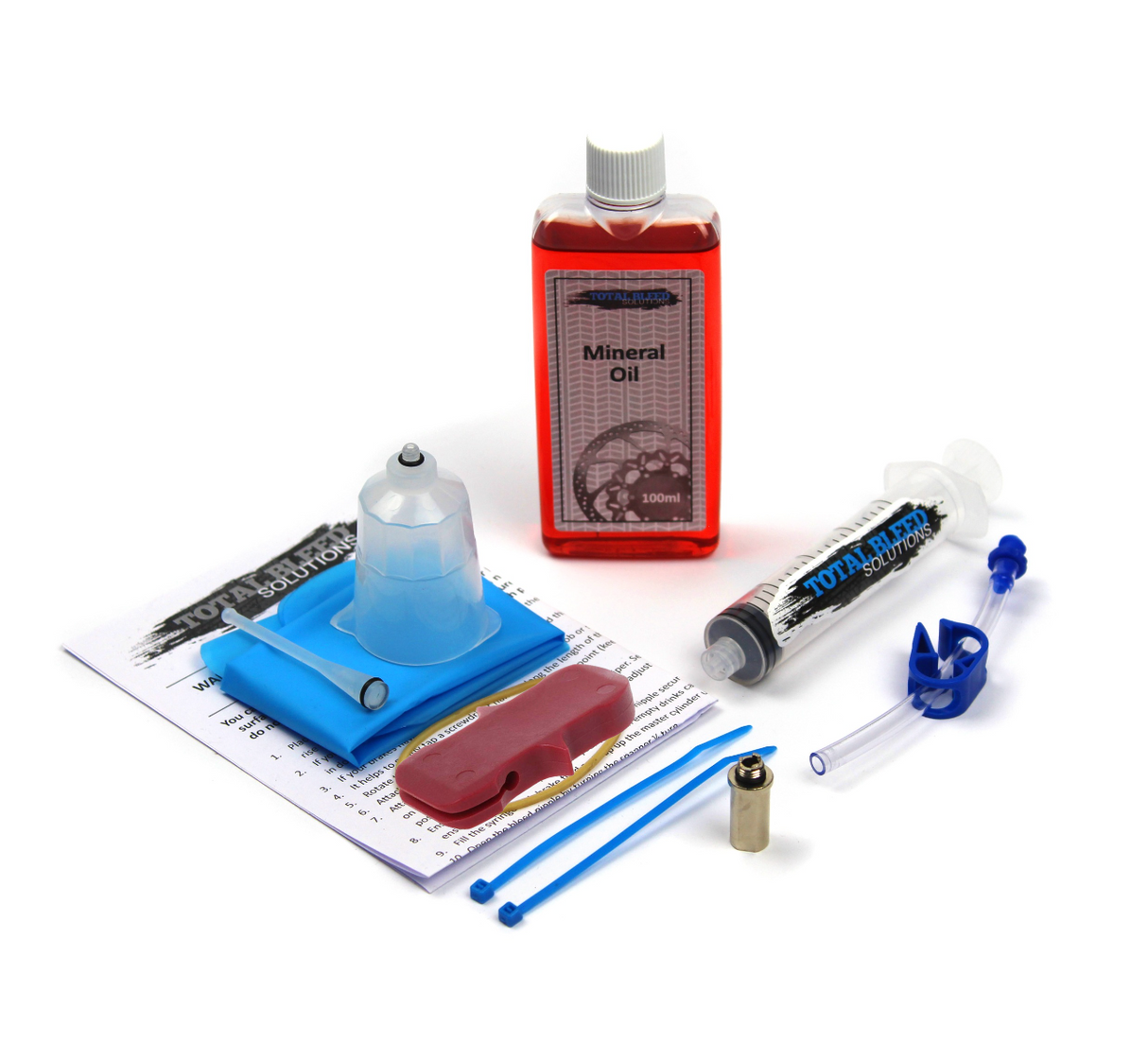 TBS Funnel Bleed Kit For Shimano Road and Gravel Bikes with 100ml Genuine Mineral Oil