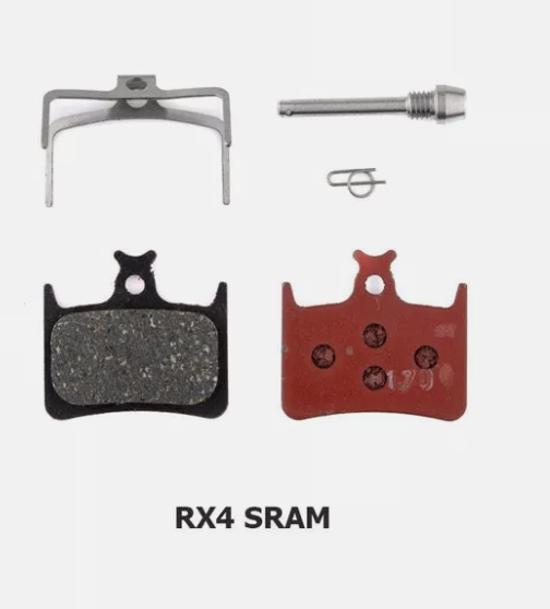 Hope RX4 SRAM Disc Brake Pads. All Weather. RED HBSP359