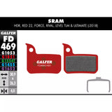 Galfer Disc Brake Pads for Force Apex 22 Level - FD549 G1851 Advanced Red