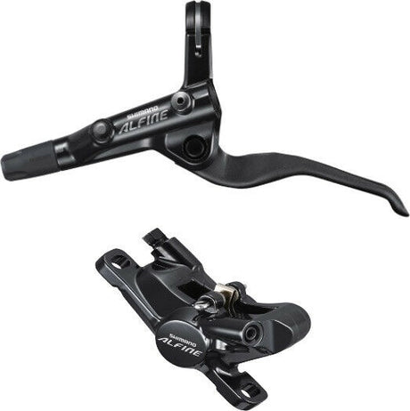 Shimano Alfine BL-S7000 / BR-S7000 Disc Brake Lever and Caliper Set, 3-finger Lever, With G03S Resin Pads, Post Mount. Black, Left