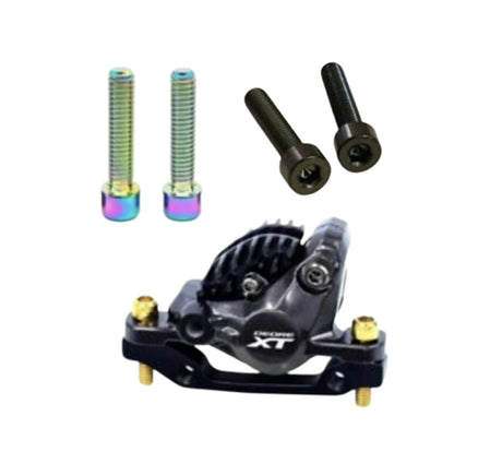 Titan-TBS-Bremssattelschrauben. SRAM AVID Shimano. Regenbogenölteppich oder Schwarz. 2er-Pack. TB3-16, TB3-18, TB3-20, TB3-25